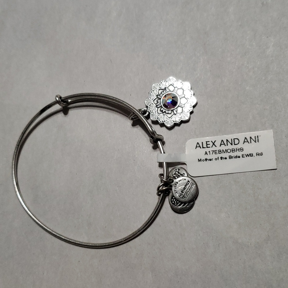 Alex and Ani Mother of The Bride Silver Expandable Bracelet.  A17EBMOBR9.  NWT
